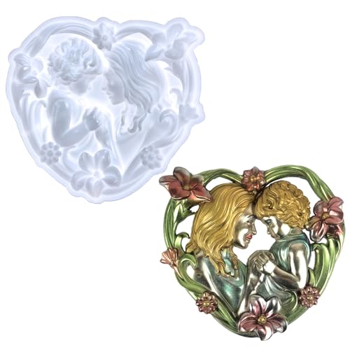 Wandehorgende Harzformen Mutter Baby Silikonform Stereo Epoxidharzform Für Craft Valentines Home Dekoration Wandehorgende Harzformen Mutter Baby Silikonform Stereo Epoxidharzform Für Craft Valentines Home Dekoration von Morain