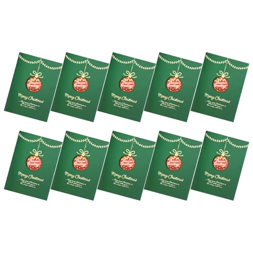 Weihnachtskarten mit Umschlag und Briefpapier für Familie, Freunde, Kinder, Neujahr, Festival, Weihnachtskarte, 10 Stück Weihnachtskarten mit Umschlag und Briefpapier für Familie, Freunde, Kinder, Neujahr, Festival, Weihnachtskarte, 10 Stück von Morain