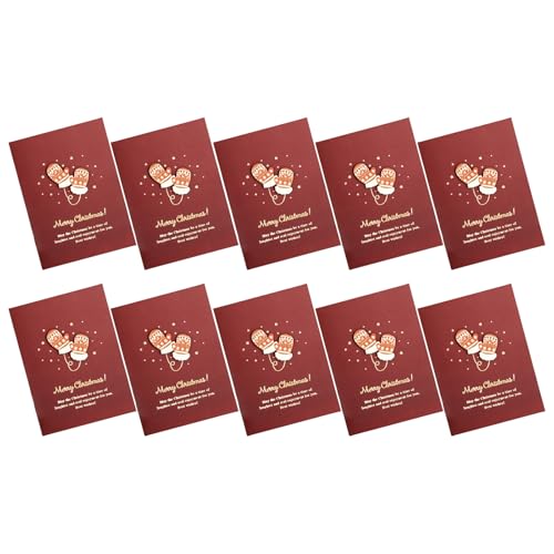Weihnachtskarten mit Umschlag und Briefpapier für Familie, Freunde, Kinder, Neujahr, Festival, Weihnachtskarte, 10 Stück Weihnachtskarten mit Umschlag und Briefpapier für Familie, Freunde, Kinder, Neujahr, Festival, Weihnachtskarte, 10 Stück von Morain