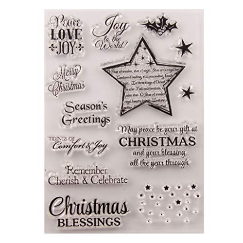 Weihnachtsstar Silicone Clear Stamp Scrapbooking Valentinstagskarte Machen von Morain