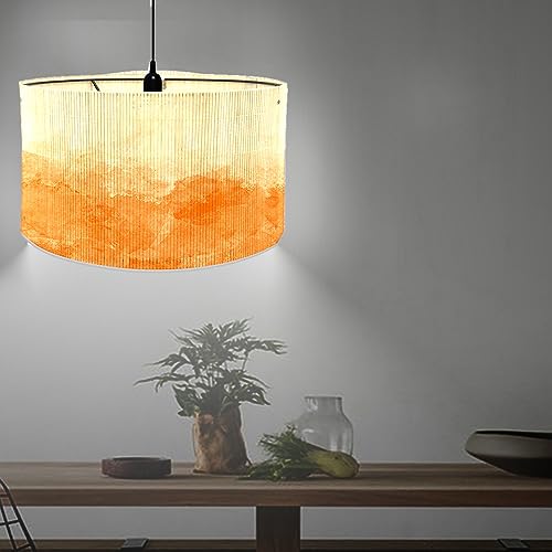 Morbuy Lampenschirm für Tischlampe, Rauch Nebel Druck Tischlampenschirm Stoffschirm Lampe Stehlampenschirme Textilschirm für Pendelleuchte Wandleuchte Stehlampe Deckenleuchte (Gelb) von Morbuy