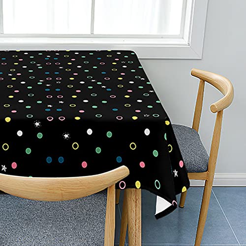 Morbuy Quadratische Tischdecken, Polka Dot Muster Tischdecke Wasserdicht Küchentischdecke Fleckschutz Tischtuch für Dekoration Restaurant Garten Party oder Outdoor (60x60cm,Bunt) von Morbuy