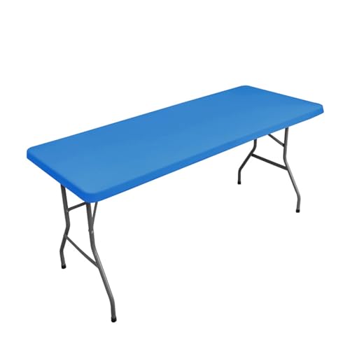 Morbuy Rechteckige Elastische Tischdecke, Rechteckig Tischdecke mit Gummizug Spanntischdecke Gartentischdecke für Outdoor Picknick Camping Partys (120x58cm,Dunkelblau) von Morbuy