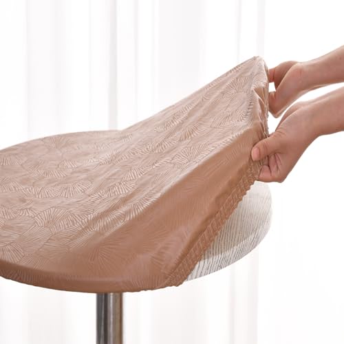 Morbuy Tischdecke Rund Outdoor 140 cm, Plastik Tischdecke Abwaschbar Kaffee Wachstuch tischdecke Wetterfest Klein Table Cloth für Küche, Garten, Außenbereich(für Tische von 125 bis 130 cm) von Morbuy