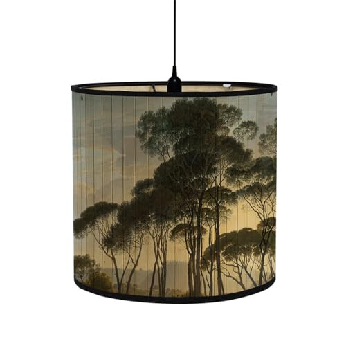 Morbuy Vintage-Stil Lampenschirm für Tischlampe, Stehlampenschirme aus Bambus, Schlafzimmer Wohnzimmer dekorativer Lampenschirme für Deckenleuchte Pendelleuchte Stehlampe (Wald) von Morbuy