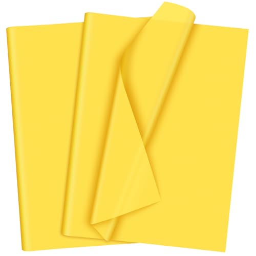 Morcheiong 120 Blatt Gelbes Seidenpapier, Kunst Geschenkverpackung, Seidenpapier Großpackung, für Bastelarbeiten, Blumen, Geburtstag, Herbst, Erntedankfest, Party, Festival Morcheiong 120 Blatt Gelbes Seidenpapier, Kunst Geschenkverpackung, Seidenpapier Großpackung, für Bastelarbeiten, Blumen, Geburtstag, Herbst, Erntedankfest, Party, Festival von Morcheiong