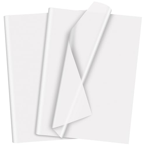 Morcheiong 120 Blatt Weißes Seidenpapier, Kunst-Geschenkverpackung, Seidenpapier, Großpackung, Geschenkverpackung, für Bastelarbeiten, Blumen, Geburtstag, Party, Festival, 50 x 37 cm Morcheiong 120 Blatt Weißes Seidenpapier, Kunst-Geschenkverpackung, Seidenpapier, Großpackung, Geschenkverpackung, für Bastelarbeiten, Blumen, Geburtstag, Party, Festival, 50 x 37 cm von Morcheiong