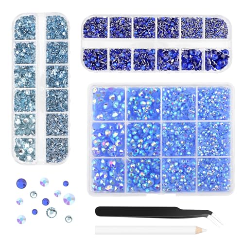 Morcheiong 17000 Stück Strasssteinen aus Kunstharz Blau 2-6mm glitzersteine Mit Pinzette Geeignet für die Herstellung von DIY-Nagelkunst Make-up Brautkleidern Kleidungsbechern Morcheiong 17000 Stück Strasssteinen aus Kunstharz Blau 2-6mm glitzersteine Mit Pinzette Geeignet für die Herstellung von DIY-Nagelkunst Make-up Brautkleidern Kleidungsbechern von Morcheiong