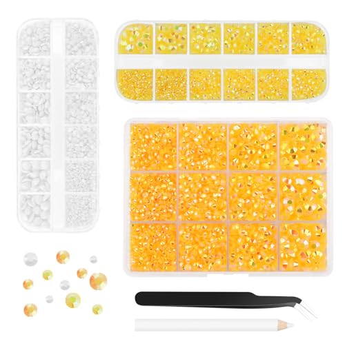 Morcheiong 17000 Stück Strasssteinen aus Kunstharz Gelb 2-6mm glitzersteine Mit Pinzette Geeignet für die Herstellung von DIY-Nagelkunst Make-up Brautkleidern Kleidungsbechern Morcheiong 17000 Stück Strasssteinen aus Kunstharz Gelb 2-6mm glitzersteine Mit Pinzette Geeignet für die Herstellung von DIY-Nagelkunst Make-up Brautkleidern Kleidungsbechern von Morcheiong