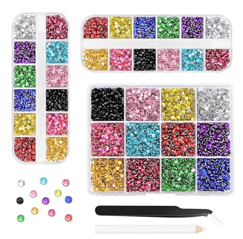 Morcheiong 17000 Stück Strasssteinen aus Kunstharz Mehrfarbig 2-6mm glitzersteine Mit Pinzette Geeignet für die Herstellung von DIY-Nagelkunst Make-up Brautkleidern Kleidungsbechern Morcheiong 17000 Stück Strasssteinen aus Kunstharz Mehrfarbig 2-6mm glitzersteine Mit Pinzette Geeignet für die Herstellung von DIY-Nagelkunst Make-up Brautkleidern Kleidungsbechern von Morcheiong