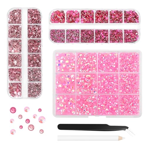 Morcheiong 17000 Stück Strasssteinen aus Kunstharz Rosa 2-6mm glitzersteine Mit Pinzette Geeignet für die Herstellung von DIY-Nagelkunst Make-up Brautkleidern Kleidungsbechern Morcheiong 17000 Stück Strasssteinen aus Kunstharz Rosa 2-6mm glitzersteine Mit Pinzette Geeignet für die Herstellung von DIY-Nagelkunst Make-up Brautkleidern Kleidungsbechern von Morcheiong