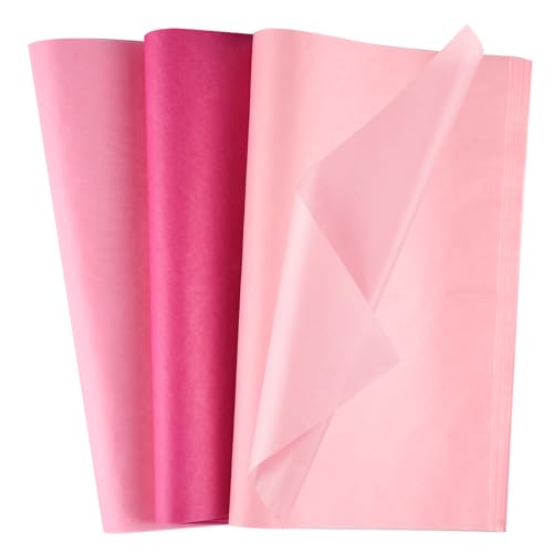 Morcheiong 60 Blatt rosa Seidenpapier, mehrfarbig, Kunst, Geschenkverpackung, Seidenpapier, Großpackung für Bastelarbeiten, Geburtstag, Valentinstag, Urlaub, Hochzeit, Dekoration, Party, Festival (50 Morcheiong 60 Blatt rosa Seidenpapier, mehrfarbig, Kunst, Geschenkverpackung, Seidenpapier, Großpackung für Bastelarbeiten, Geburtstag, Valentinstag, Urlaub, Hochzeit, Dekoration, Party, Festival (50 von Morcheiong