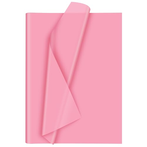 Morcheiong 60 Blatt rosa Seidenpapier Kunst Geschenkverpackung Seidenpapier Bulk Geschenkverpackung für DIY Kunst Handwerk Blumen Geburtstag Valentinstag Hochzeit Party Festival (50 x 37 cm) von Morcheiong