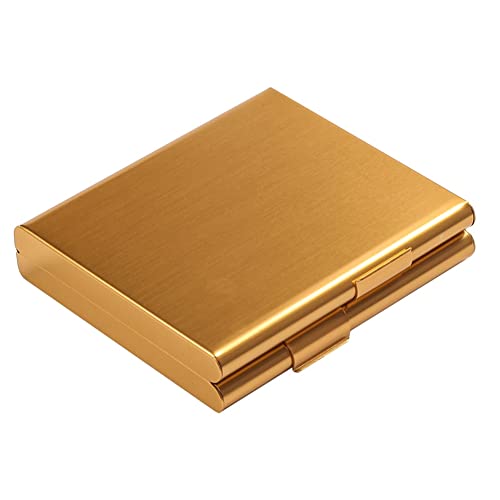 Zigarettenetui Metall Zigarettenbox,MoreChioce Aluminiumlegierung Zigarettenaufbewahrungsbox für 20 Zigaretten Tragbarer Zigarettenkasten Zigarettencase mit Magnetverschluss für Damen Herren,Gold von MoreChioce