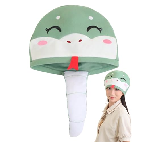 Moreeulsi Schlangenhut, Cartoon-Schlangen-Kopfschmuck, Plüsch-Hut, Cosplay-Partys, Foto-Requisiten, Neuheit, Performance-Hut für Damen, Herren, Kinder Moreeulsi Schlangenhut, Cartoon-Schlangen-Kopfschmuck, Plüsch-Hut, Cosplay-Partys, Foto-Requisiten, Neuheit, Performance-Hut für Damen, Herren, Kinder von Moreeulsi