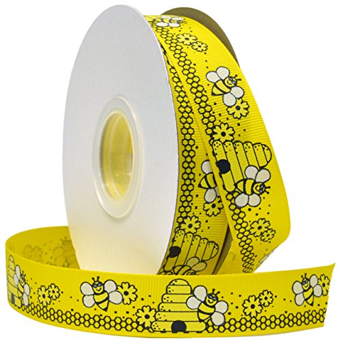 Morex Band Bienen Stoff Grosgrain mit 7/8 Zoll von 25-Yard Spule, gelb Morex Band Bienen Stoff Grosgrain mit 7/8 Zoll von 25-Yard Spule, gelb von Morex Ribbon