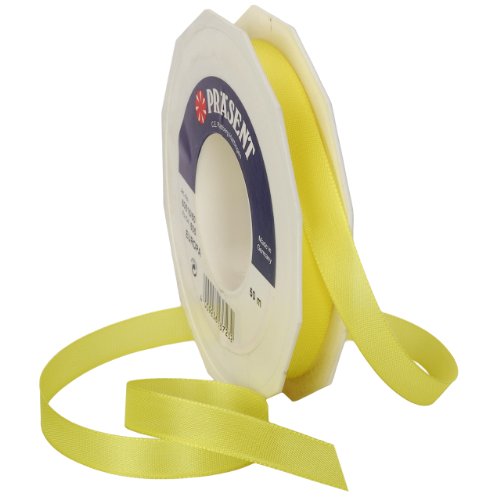 Präsent - EUROPA Geschenkband - gelb - 50-m-Rolle 15 mm von Morex Ribbon