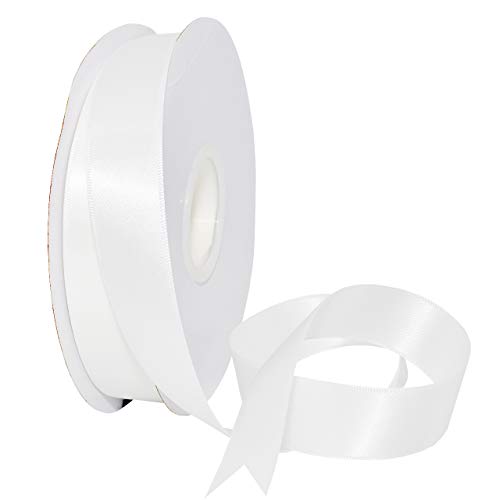 Morex Ribbon 08822/50-000 Double Face Satin Band, Polyester, Cremeweiß, 7/8" x 50 Yd von Morex Ribbon