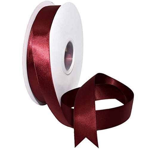 Morex Ribbon 08822/50-277 Doppelseitiges Satinband, 2,2 cm x 45,7 m, burgunderrotes Band für Geschenkverpackungen, Geschenkkarten, Satinkleid, Seidenbänder zum Basteln, Hochzeitsgeschenke Morex Ribbon 08822/50-277 Doppelseitiges Satinband, 2,2 cm x 45,7 m, burgunderrotes Band für Geschenkverpackungen, Geschenkkarten, Satinkleid, Seidenbänder zum Basteln, Hochzeitsgeschenke von Morex Ribbon