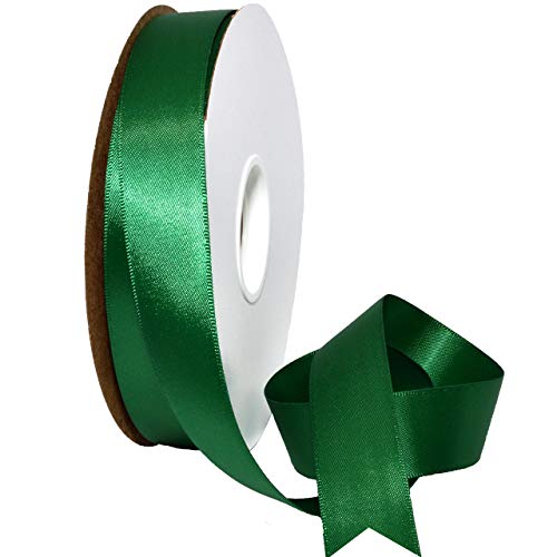 Morex Ribbon 08822/50-587 Double Face Satin Band, Polyester, Grün (Forest Green), 7/8" x 50 Yd von Morex Ribbon