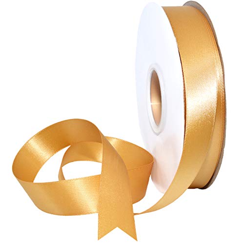 Morex Ribbon 08822/50-690 Double Face Satin Band, Polyester, Altgold, 7/8" x 50 Yd von Morex Ribbon