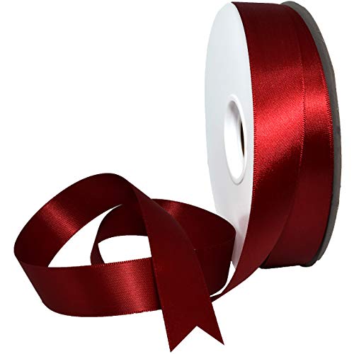 Morex Ribbon 08822/50-789 Double Face Satin Band, Polyester, Sherry, 7/8" x 50 Yd von Morex Ribbon