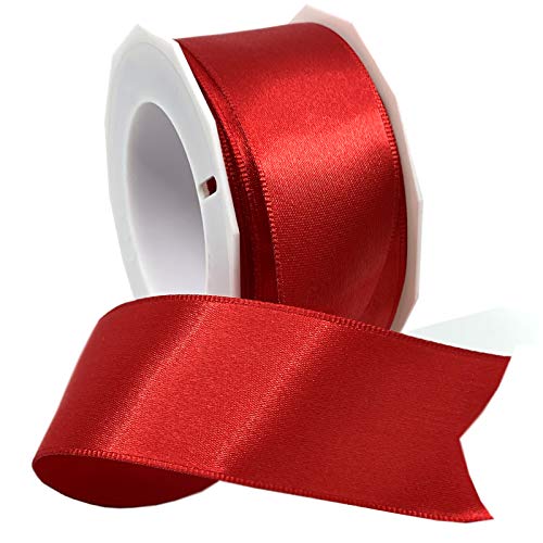 Morex Ribbon 09609/10-609 Satin mit Draht Band, Polyester, Rot/Ausflug, einfarbig (Getaway Solids), 1-1/2 inch by 10 yards von Morex Ribbon