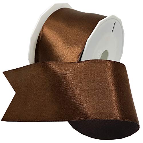 Morex Ribbon 09640/10-237 Satin mit Draht Band, Polyester, braun, 2-1/4 inch by 10 yard, 9 Meter von Morex Ribbon