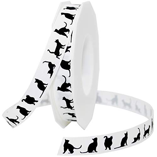 Morex Ribbon 5682 Precious Pets - Cat Silhouettes Band, Polyester, weiß, 5/8 inch by 20 yards Morex Ribbon 5682 Precious Pets - Cat Silhouettes Band, Polyester, weiß, 5/8 inch by 20 yards von Morex Ribbon