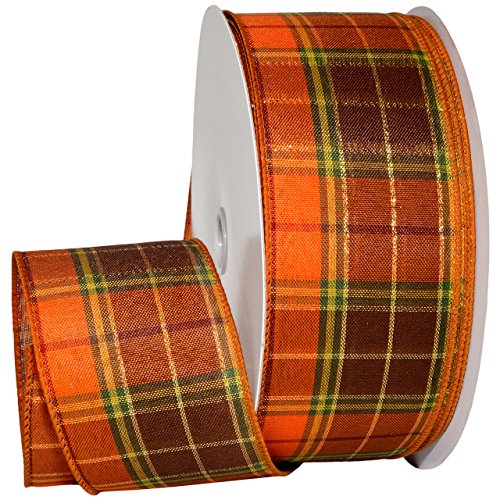 Morex Ribbon 7393.40/50-620 Fall Harvest Band, 100% Polyester, Orange, 2-1/2" x 50 yd, 45 Meter von Morex Ribbon