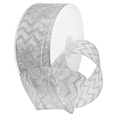 Morex Ribbon 7427.60/50-701 Stoff, Nylon, weiß/Silber, 2.5" x 50 Yd, 15 Morex Ribbon 7427.60/50-701 Stoff, Nylon, weiß/Silber, 2.5" x 50 Yd, 15 von Morex Ribbon