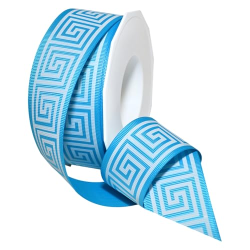 Morex Ribbon 7570.38/25-612 Griechische Schlüssel, Bastelbedarf, Polyester, 3,8 cm x 22,7 m, Aqua Morex Ribbon 7570.38/25-612 Griechische Schlüssel, Bastelbedarf, Polyester, 3,8 cm x 22,7 m, Aqua von Morex Ribbon