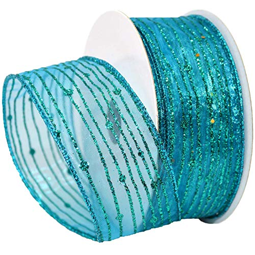 Morex Ribbon 7862.40/10-612 Twinkling Band, Nylon, türkis, 1.5" x 10 YD von Morex Ribbon