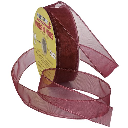 Morex Ribbon 91605/25-018 Band, Chiffon, burgunderfarben, Stück: 1 von Morex Ribbon
