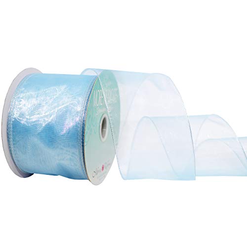 Morex Ribbon 91640/20-602 Band, Chiffon, Blau - LT Blue, Stück: 1 von Morex Ribbon