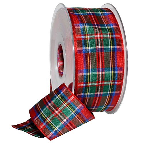 Morex Ribbon 97540/25-07 Edinburgh Band, 100% Polyester, Tartanmuster, 1 Count (Pack of 1), 24 Meter von Morex Ribbon
