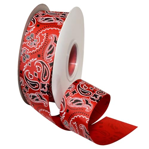Morex Ribbon Bandana-Ripsband mit 3,8 cm x 22,7 m Spule, rotes Bandana Morex Ribbon Bandana-Ripsband mit 3,8 cm x 22,7 m Spule, rotes Bandana von Morex Ribbon