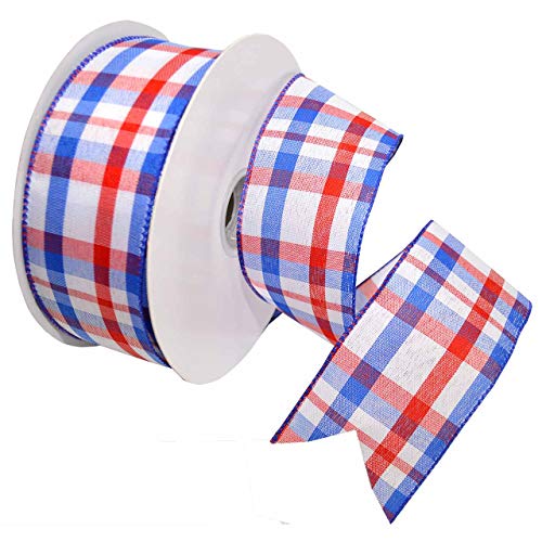 Morex Ribbon Chic Stoffband mit Draht Modern 2.5" x 50 Yd Rot/Silber/Blau Morex Ribbon Chic Stoffband mit Draht Modern 2.5" x 50 Yd Rot/Silber/Blau von Morex Ribbon