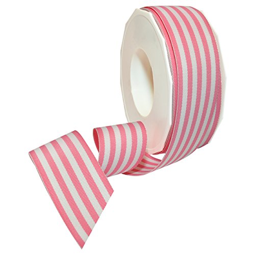 Morex Ribbon Dekoratives Ripsband aus Polyester, gestreift, 20 m, Rosa, 3,8 cm Morex Ribbon Dekoratives Ripsband aus Polyester, gestreift, 20 m, Rosa, 3,8 cm von Morex Ribbon