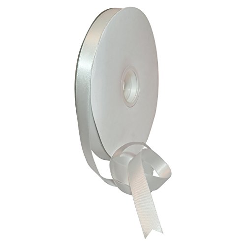 Morex Ribbon Doppelseitiges Satin Band, Polyester, gebrochenes weiß, 5/8" x 100 Yd, 91 von Morex Ribbon