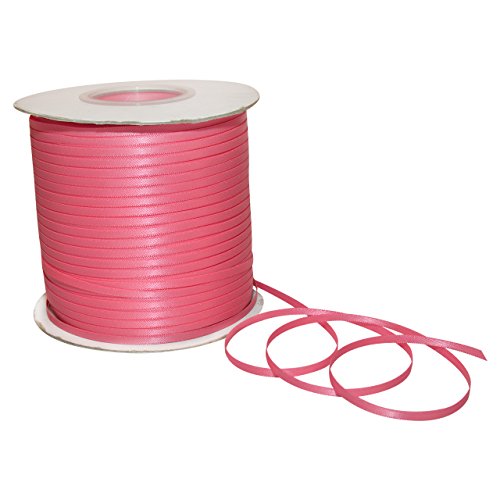 Morex Ribbon Doppelseitiges Satin Band, Polyester, hot pink, 1/8" x 500 Yd, 457 von Morex Ribbon