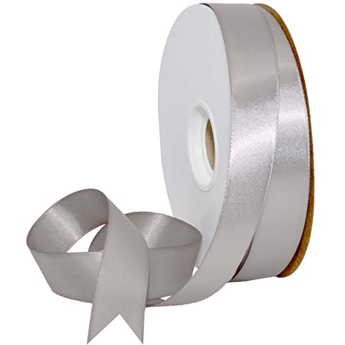 Morex Ribbon Doppelseitiges Satinband, 088, silberfarben, 2,2 cm x 45,7 m von Morex Ribbon