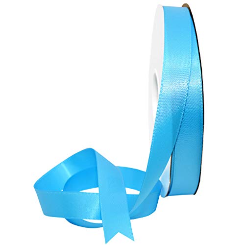 Morex Ribbon Doppelseitiges Satinband, 1,6 cm x 45,7 m, Island Blue von Morex Ribbon