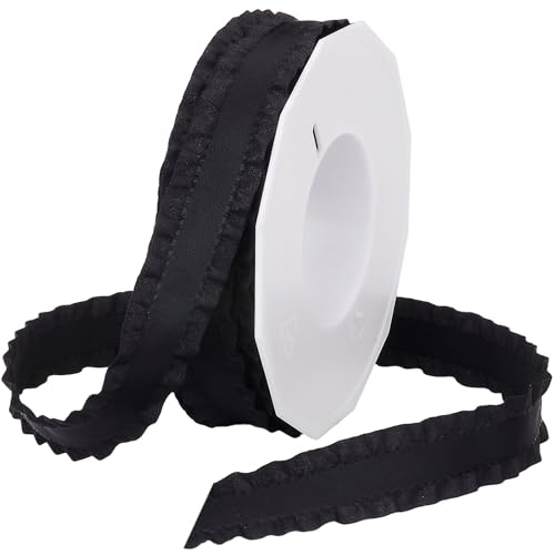Morex Ribbon Doppelte Rüschenbänder für Hochzeit, Brautparty, Geschenkverpackung, Geburtstag, Nähen und Basteln, 3,8 cm x 16,5 m, Naturschwarz Morex Ribbon Doppelte Rüschenbänder für Hochzeit, Brautparty, Geschenkverpackung, Geburtstag, Nähen und Basteln, 3,8 cm x 16,5 m, Naturschwarz von Morex Ribbon