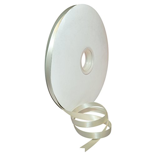 Morex Ribbon Double Face Satin Band, Polyester, Hochzeitliches Weiß, 3/8" x 100 Yd, 91 von Morex Ribbon