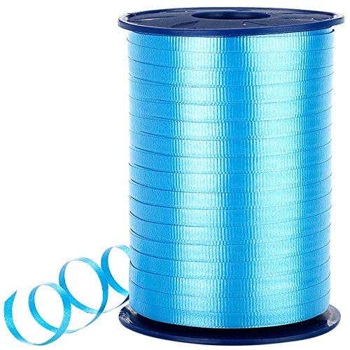 Morex Ribbon Gekräuseltes Ringelband Band, Polyester, türkis, 1500 Foot (Pack of 1) von Morex Ribbon