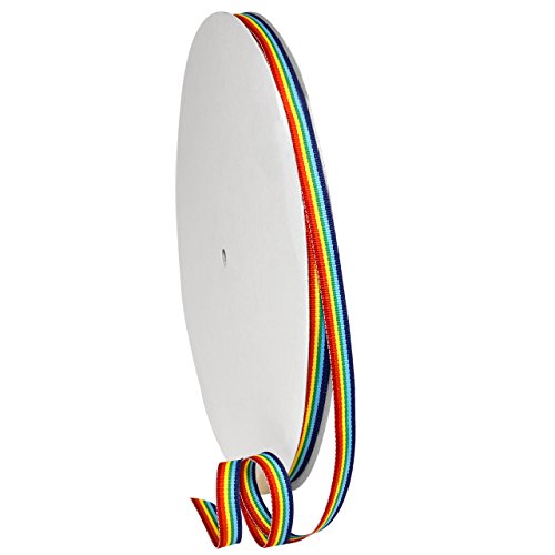 Morex Ribbon Grosgrain Stripes, Polyester, 3/8 inch by 100 yards, Rainbow, Item 99502/100-815, 3/8 in by 100-Yard Morex Ribbon Grosgrain Stripes, Polyester, 3/8 inch by 100 yards, Rainbow, Item 99502/100-815, 3/8 in by 100-Yard von Morex Ribbon