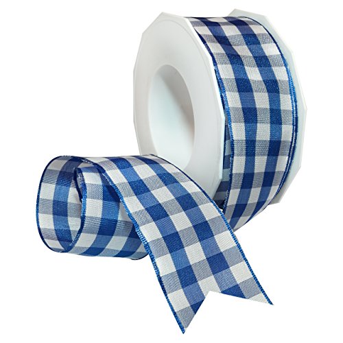 Morex Ribbon Karo Schleifenband, 3,8 cm x 22 m, Königsblau Morex Ribbon Karo Schleifenband, 3,8 cm x 22 m, Königsblau von Morex Ribbon