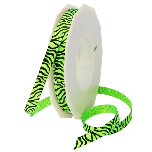 Morex Ribbon Neon-Zebra Ripsband, 0,9 cm x 20 m, Key Lime (33809/20-544) von Morex Ribbon