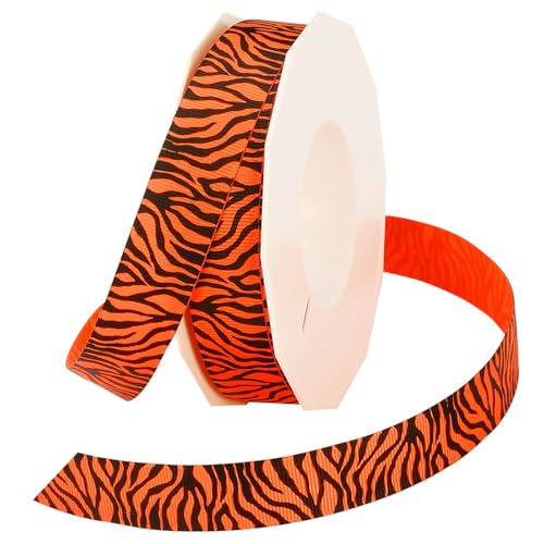 Morex Ribbon Neon-Zebra-Ripsband, 2,2 cm x 20 m, Mandarine (Modell: 33822/20-629) von Morex Ribbon